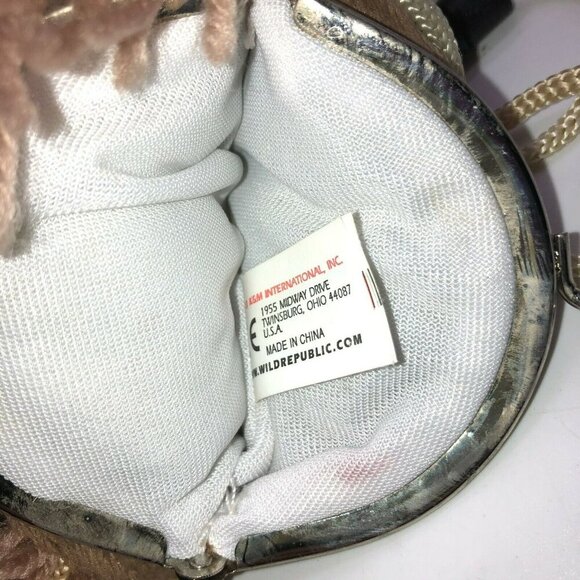 2012 Wild Republic Owl Plush Stuffed Animal Coin Change Purse - Picture 6 of 7